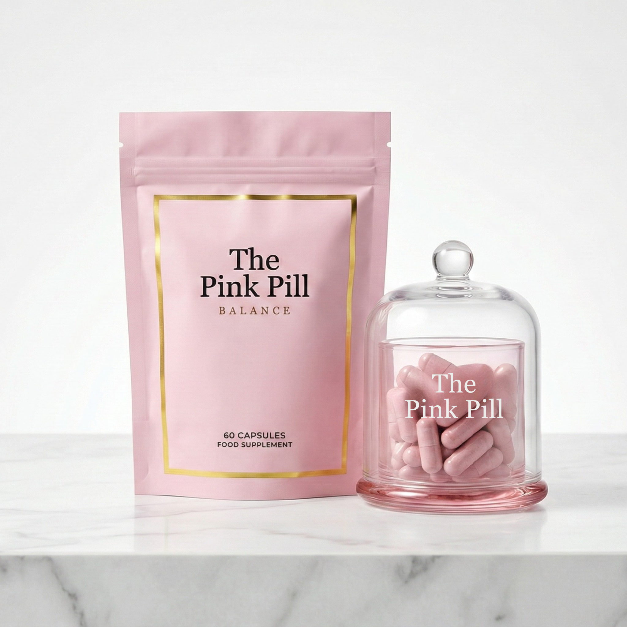 The Ritual Set – The Pink Bell Jar + 60-Capsule Pouch